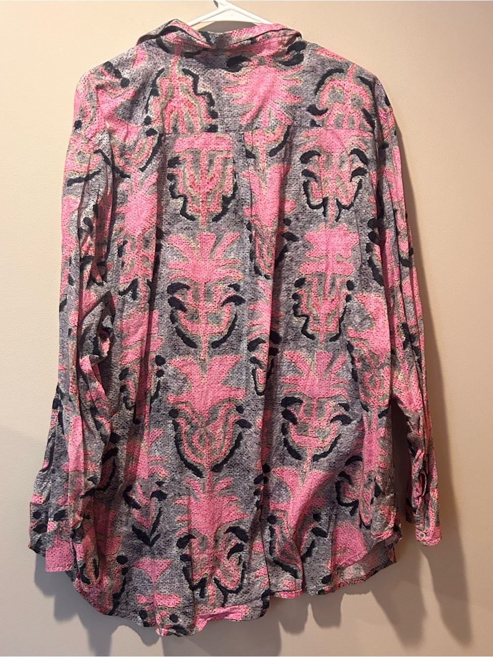 Nic + Zoe Women’s Petal Patch Button Shirt Boho Peasant Plus Size 2X 100% Cotton - Picture 4 of 5